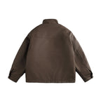 Men's Boxy-padded Utility blazer with high stand-up collar and patch pockets Fashion Glam