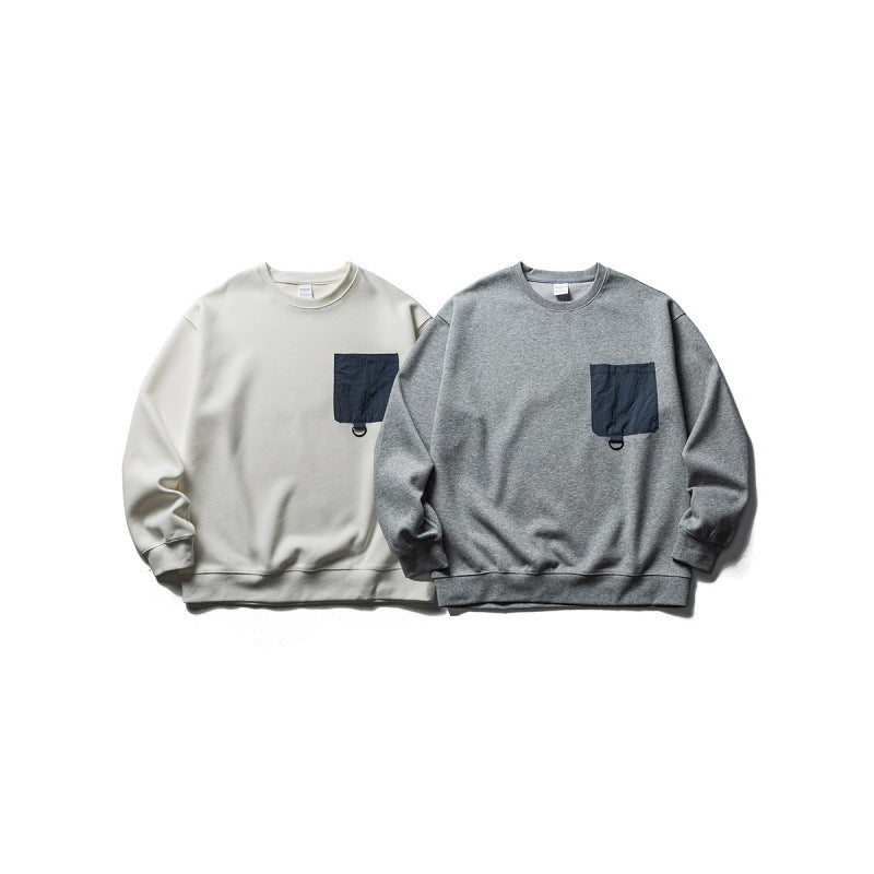 Unisex Oversize Sweatshirt with contrasting chest pocket and D-ring Fashion Glam