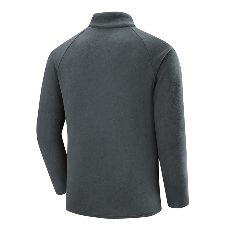 Men's Lightweight Performance Fleece Pullover with Quarter Zip and Chest Pocket Fashion Glam
