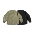 Unisex Short Cut Boxy Utility Over Jacket with Raglan Sleeves, Patch Pockets and Drawstring Hem Fashion Glam