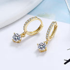 Ladies earrings with sparkling crystals and high-quality gold plating Fashion Glam