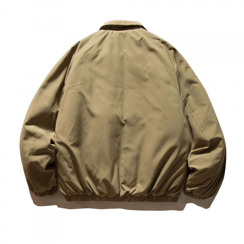Unisex Boxy-Light Wind Jacket with Shirt Collar, Elastic Hem and Minimalist Shell Fashion Glam