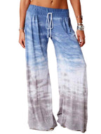 Ladies wide batik pants with drawstring, pleats, and side pockets Fashion Glam