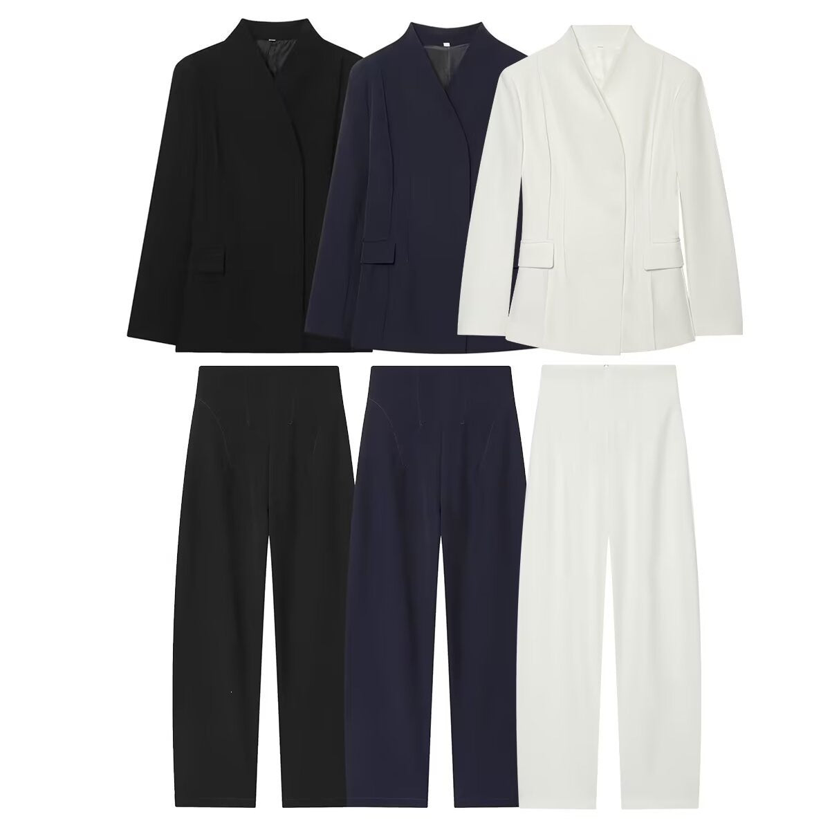 Women High-Waisted Wide Culotte Pants with Front Zipper and Flattering Waist Fit Fashion Glam