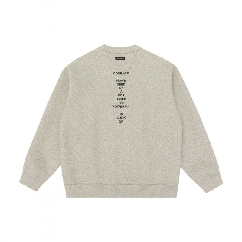 Unisex Oversized Sweatshirt with minimalist chest embroidery and ribbed hem Fashion Glam