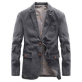 Men's Light Denim Blazer with Patches Fashion Glam