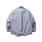 Men's Oversized Shirt in Worker Style with Pinstripes and Chest Pockets Fashion Glam