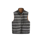 Unisex Padded Fleece Vest in Norwegian Design with Stand Collar and Two-Way Zipper Fashion Glam