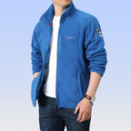 Men's fleece outdoor jacket with stand-up collar and full zip Fashion Glam