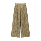 Women's Two-Piece Loungewear Set made of Light Viscose with Shirt Blouse and Wide Pleated Culottes Fashion Glam