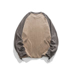 Unisex Oversize Cord Sweatshirt with Raglan Sleeves, Kangaroo Pockets and Drawstring Hem Fashion Glam