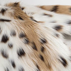 Women's short coat made of faux fur in spotted design with high collar Fashion Glam