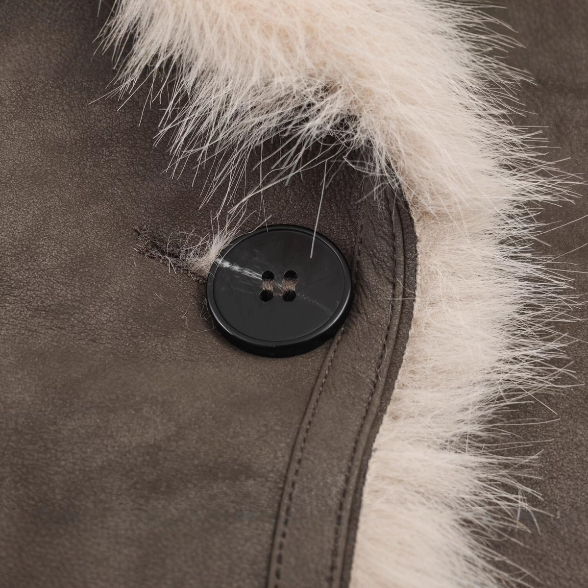 Women Longer Reversible Faux Fur Coat with Oversized Shawl Collar and Patch Pockets Fashion Glam