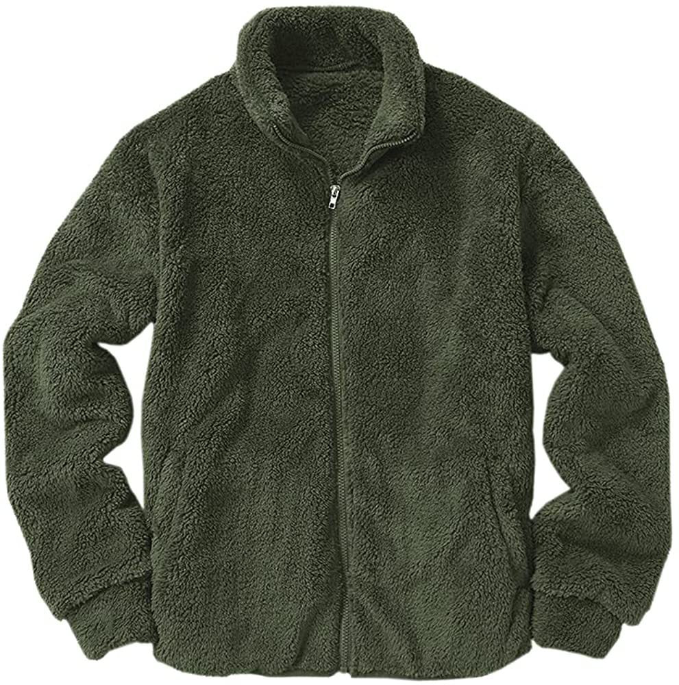 Men's fleece jacket with soft lining and practical pockets Fashion Glam