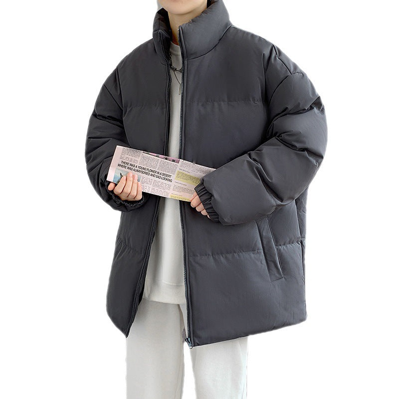 Women's Padded Oversized Quilted Jacket with High Stand-Up Collar and Straight Cut Fashion Glam