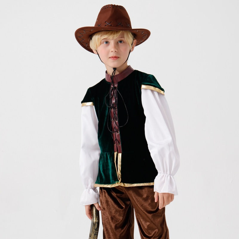 Boys Wild West Costume with Hat and Pistol Fashion Glam