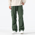 Men's Loose-Fitting Cargo Utility Pants with Drawstring Waist and Multiple Pockets Fashion Glam