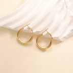 Women's hoop earrings made of high-quality stainless steel with elegant design Fashion Glam