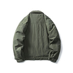 Men's Lightweight Oversized Field Jacket in Workwear Style with Shirt Collar and Button Closure Fashion Glam