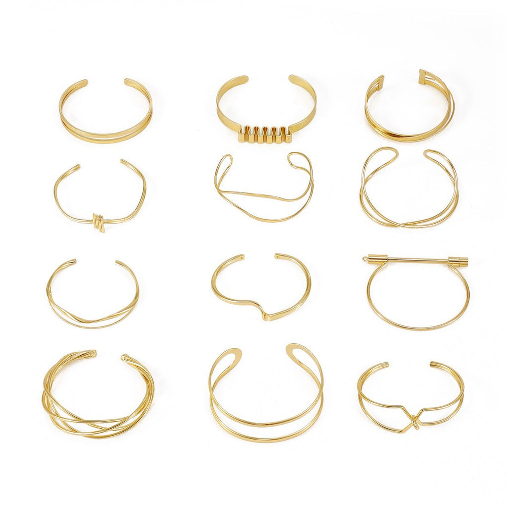 Ladies' bangle with elegant curved design Fashion Glam