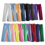 Women's high-waisted wide-cut jeans with wide leg, high waist and raw hem Fashion Glam