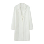 Women Longline Coat with Open Front, Casual Fit and Patch Pockets Fashion Glam