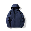 Men's Technical Waterproof Hooded Shell Jacket in Minimalist Urban Look Fashion Glam
