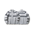 Unisex Norweger cardigan with full zipper, stand-up collar, and side pockets Fashion Glam