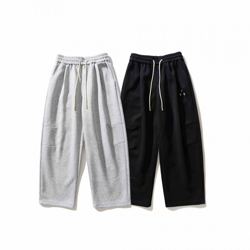 Unisex Wide Relaxed Jogging Pants made of French Terry with high elastic waistband and drawstring Fashion Glam