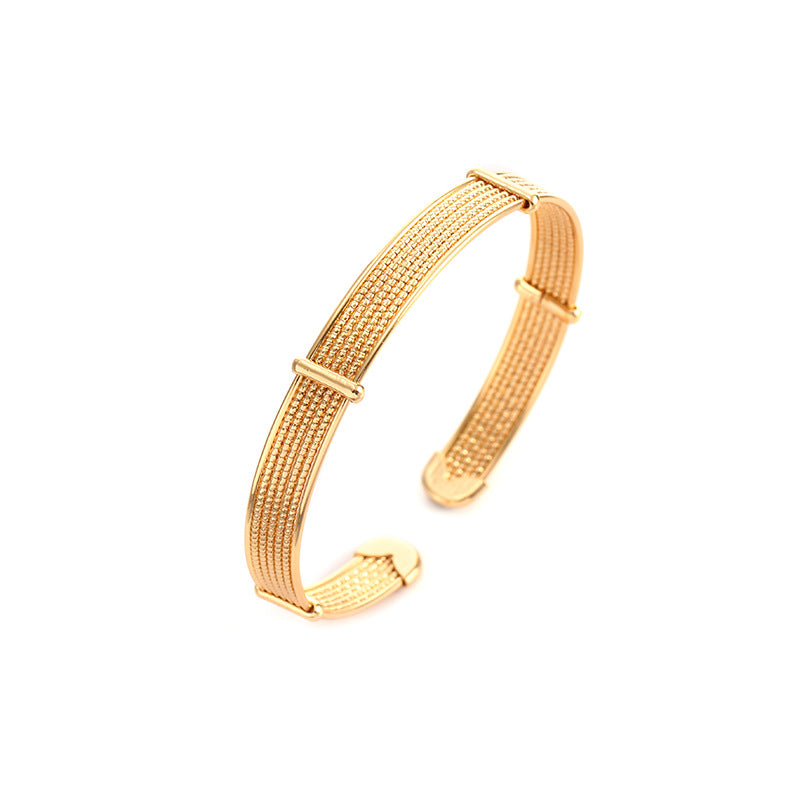 Ladies Open Bangle with Elegant Structure Design Fashion Glam