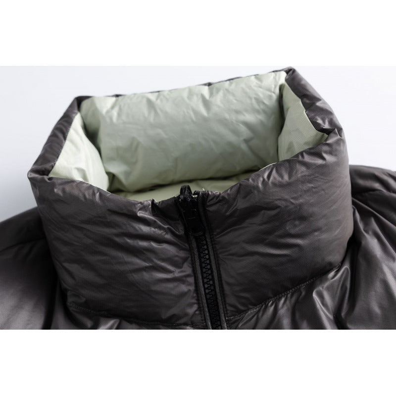 Unisex Padded Oversized Quilted Jacket with Light Thermal Padding and Stand-up Collar Fashion Glam