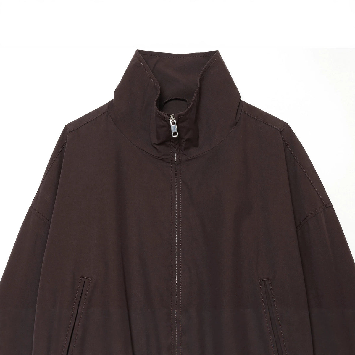 Women’s utilitarian short jacket with zipper and shirt collar Fashion Glam