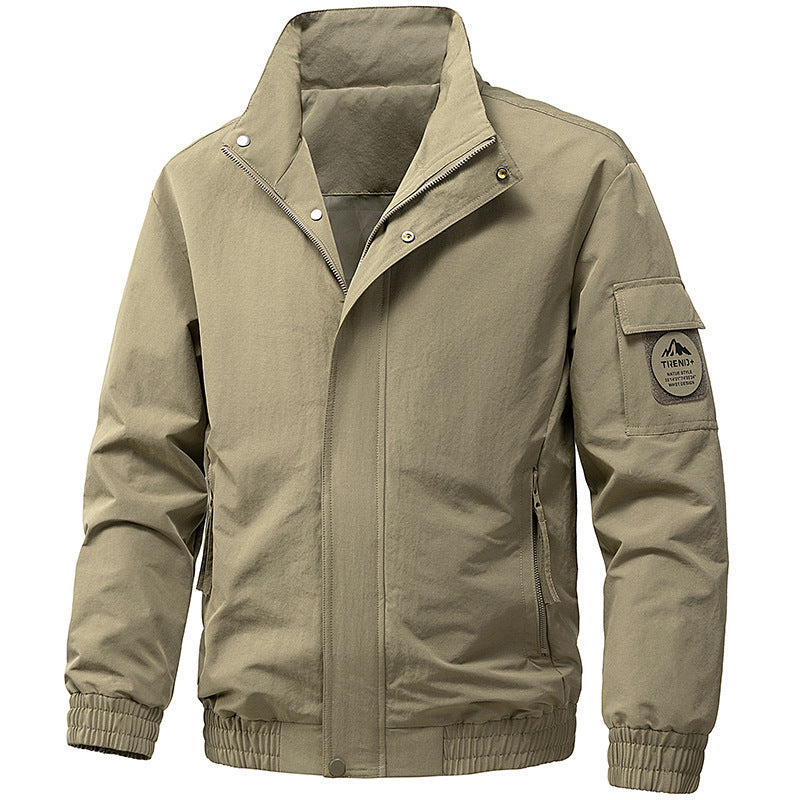 Men's technical hooded softshell jacket with adjustable hood and utility pockets Fashion Glam