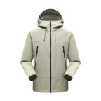 Men's Minimalistic technical three-layer softshell jacket with sealed seams and waterproof front zipper Fashion Glam
