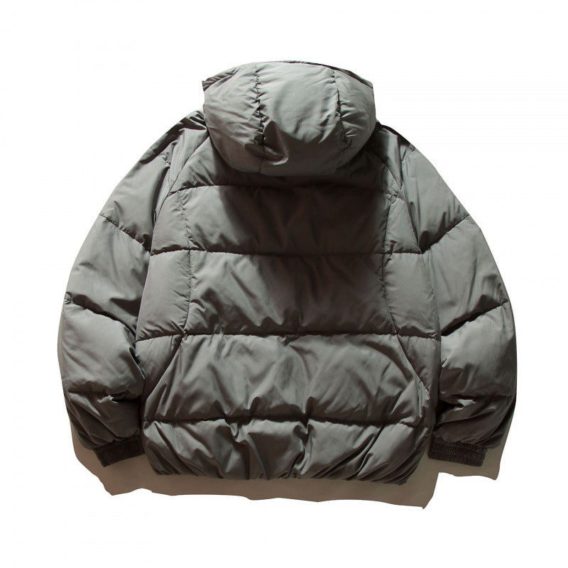 Unisex Oversize Thermo Puffer Jacket in Boxy Cut with Hood and Raglan Sleeves Fashion Glam