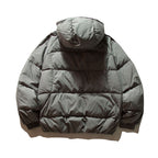 Unisex Oversize Thermo Puffer Jacket in Boxy Cut with Hood and Raglan Sleeves Fashion Glam