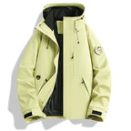Men's Water and Windproof Softshell Outdoor Jacket with Adjustable Hood Fashion Glam
