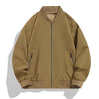 Men's Lightweight Windproof Bomber Jacket with Zipper, Ribbed Cuffs and Concealed Side Pockets Fashion Glam