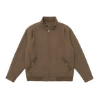 Men's Lightweight Blouson Jacket in Bomber Style with Stand-Up Collar and Concealed Zipper Fashion Glam