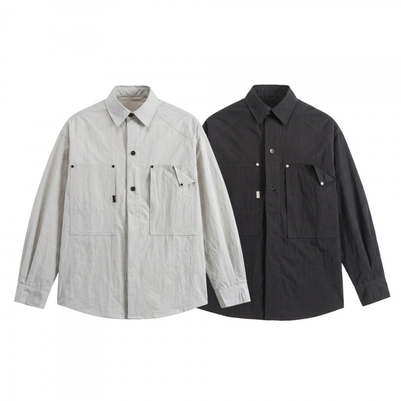 Unisex Boxy Overshirt with large patch pockets and shirt collar Fashion Glam