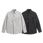 Unisex Boxy Overshirt with large patch pockets and shirt collar Fashion Glam