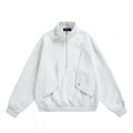 Unisex Oversize-Halfzip-Sweatshirt with Stand-up Collar and Flap Pockets Fashion Glam