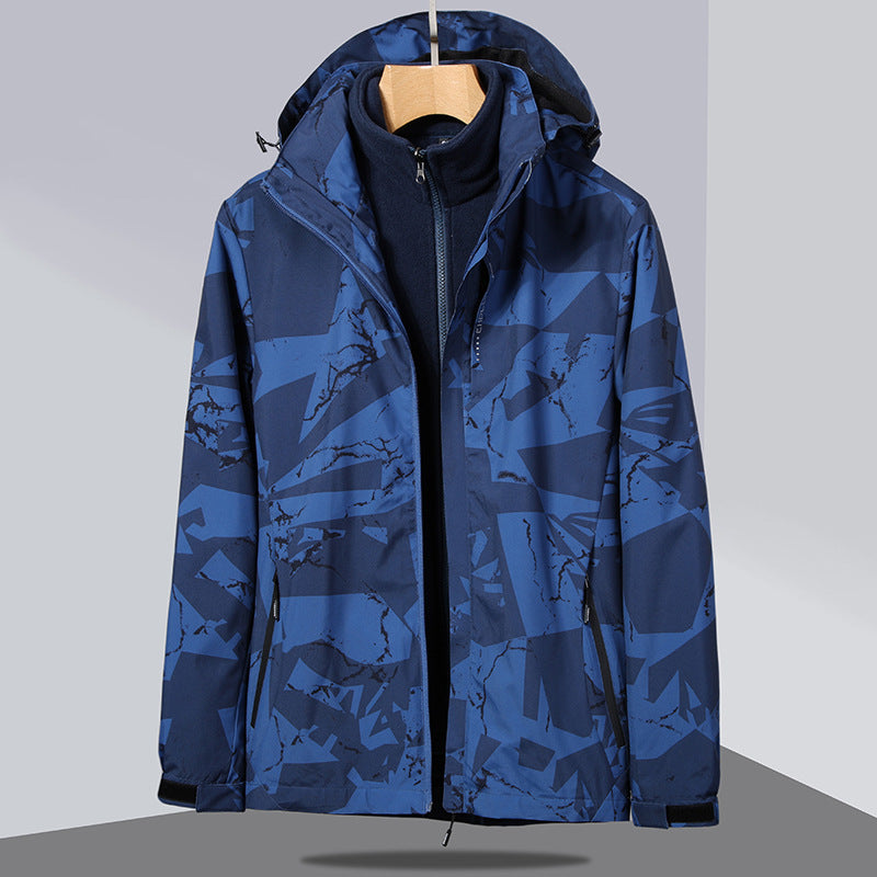 Women's two-layer softshell jacket with removable fleece inner jacket and hood Fashion Glam
