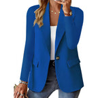 Women Modern Tailored Blazer with Elegant Button Details Fashion Glam