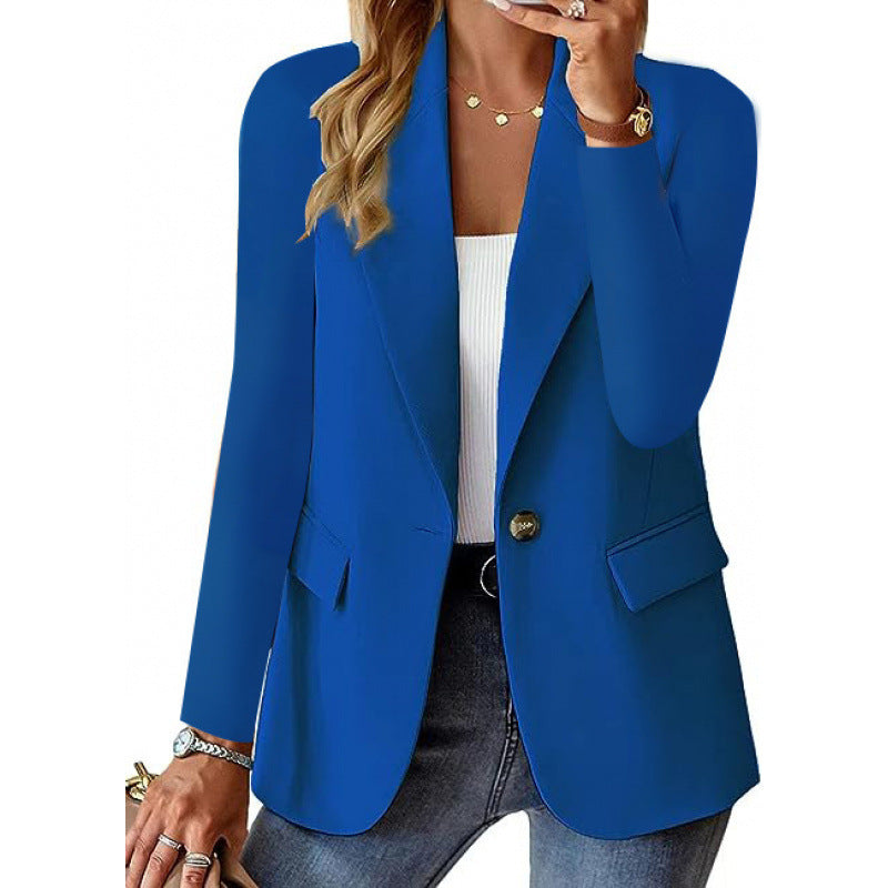 Women Modern Tailored Blazer with Elegant Button Details Fashion Glam