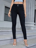 Women High-Waist Skinny Jeans with side cargo pockets and figure-shaping stretch Fashion Glam