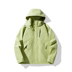 Men's Technical Waterproof Hooded Shell Jacket in Minimalist Urban Look Fashion Glam