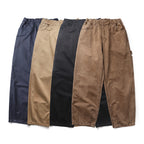 Men's Wide Utility Cargo Pants in Baggy Fit with Large Patch Pockets and Reinforced Knee Areas Fashion Glam