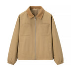Men's Lightweight Utility Transition Jacket with Cord Collar and Chest Pockets Fashion Glam