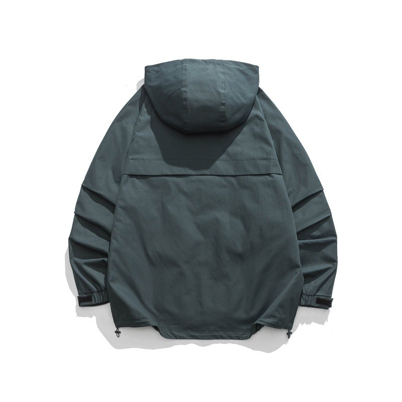 Unisex Boxy-Utility-Hooded Jacket with Multiple Pockets, Adjustable Hem and Windproof Shell Fashion Glam